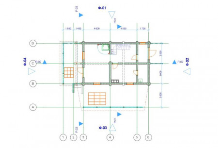 Сруб дома мансардой и террасами 175 м2