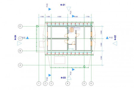 Сруб дома мансардой и террасами 175 м2