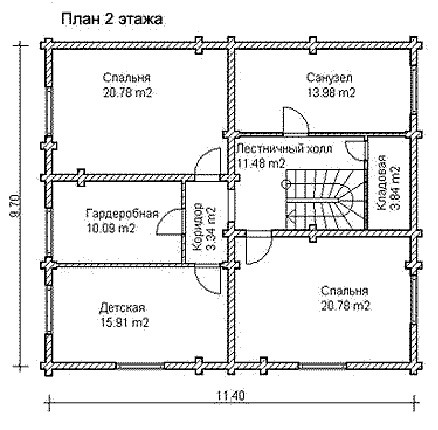 Сруб дома 227 м2