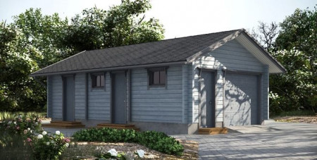 Гараж из минибруса, 9х5 м, 40 кв. м 