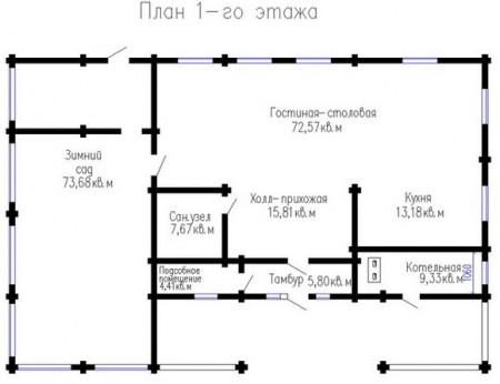 Сруб дома 230 м2