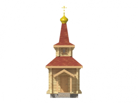 Деревянная часовня из бревна 13,61 кв.м