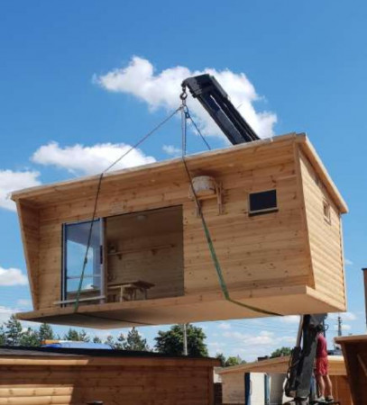 Баня Парус 6x2,5 м, из блок-хауса