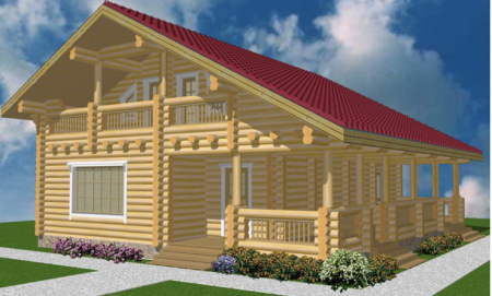 Сруб дома 240 м2