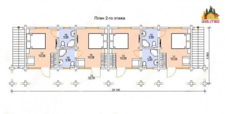 Сруб гостиницы «Лагуна» (8 номеров)