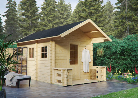 Баня из минибруса 2,5x4,5 м, с предбанником