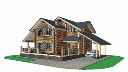 Сруб дома 244,7 м2