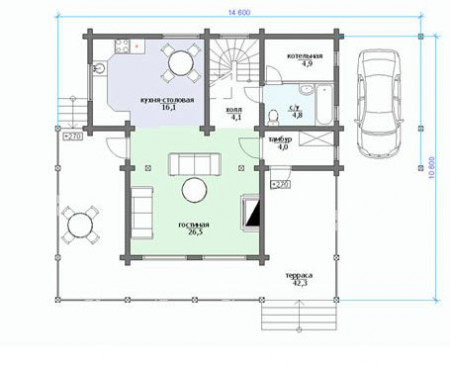 Сруб дома 244,7 м2