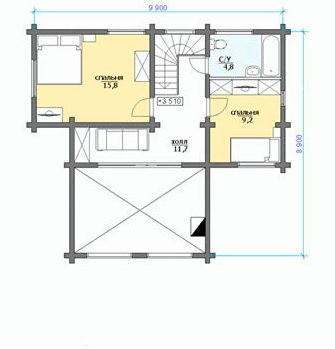 Сруб дома 244,7 м2