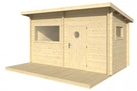 Дачная баня из минибруса 2,6x4,7 м, с комнатой отдыха