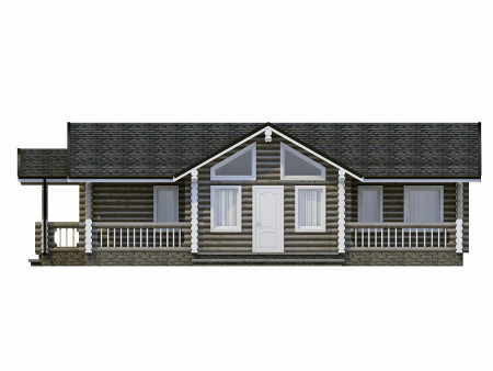 Сруб дома с мансардой 115 м2