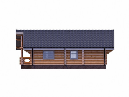 Сруб одноэтажного дома 11.5 на 11.5 м, 110,1 м2