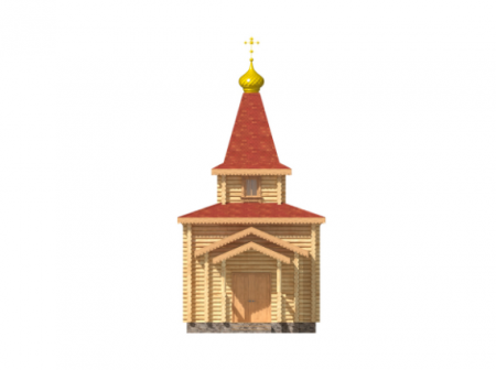Часовня из бревна 37,26 кв.м