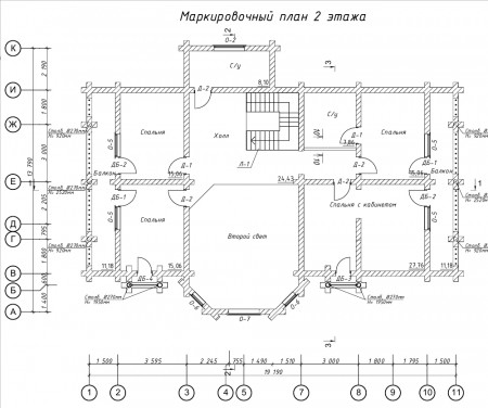 Сруб дома 325 м2