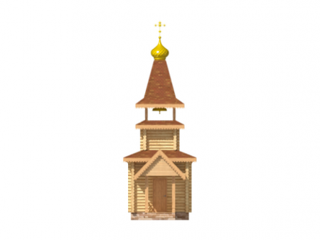 Часовня (звонница) из бревна 16,56 кв.м