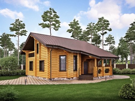 Сруб дома 11.6 на 8 м, 112,05 м2, с мансардой