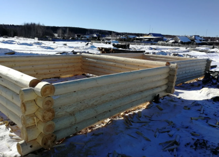 Сруб бани 6х6 м из рубленного бревна, 30 кв. м 