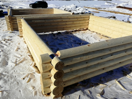 Сруб бани 6х6 м из рубленного бревна, 30 кв. м 