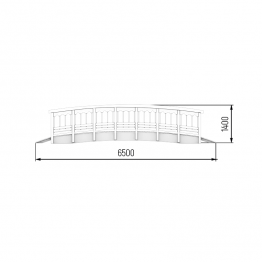 Арочный деревянный мост «Венецианский» 16,5х1,6 м