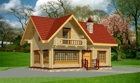 Сруб дома 103 м2