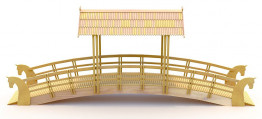 Арочный деревянный мост с навесом «Славянский» 11,3х1,65 м