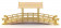 Арочный деревянный мост с навесом «Славянский» 11,3х1,65 м