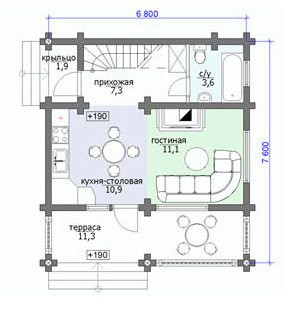 Сруб дома 103,3 м2