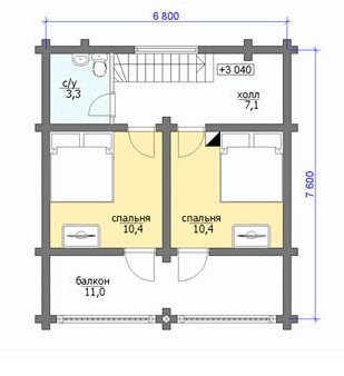 Сруб дома 103,3 м2