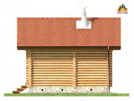 Сруб маленькой русской бани 19 кв.м