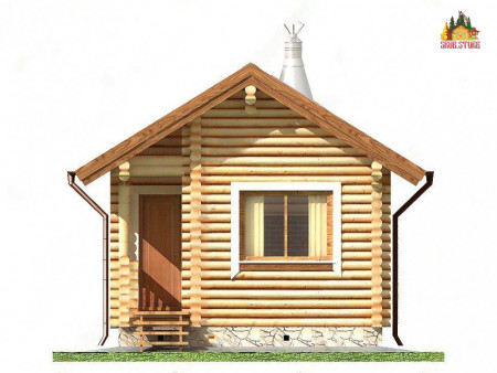 Сруб маленькой русской бани 19 кв.м