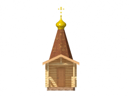 Деревянная часовня из бревна 15 кв.м