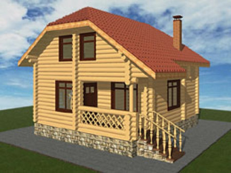 Сруб дома 104 м2