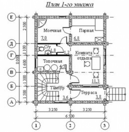 Сруб дома 104 м2