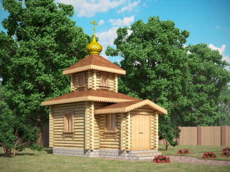 Православная часовня из бревна 23,88 кв.м