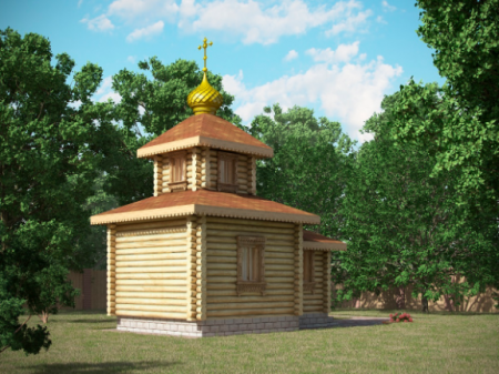 Православная часовня из бревна 23,88 кв.м