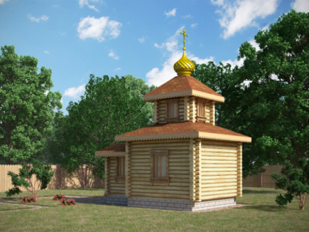 Православная часовня из бревна 23,88 кв.м