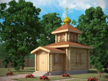 Православная часовня из бревна 23,88 кв.м