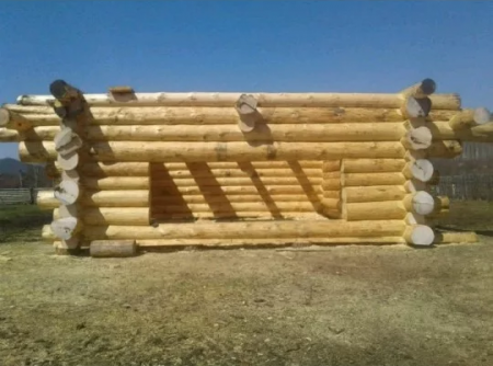 Сруб бани 7х8 м из рубленного бревна (канадский), 45 кв. м 