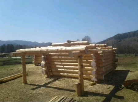 Сруб бани 7х8 м из рубленного бревна (канадский), 45 кв. м 