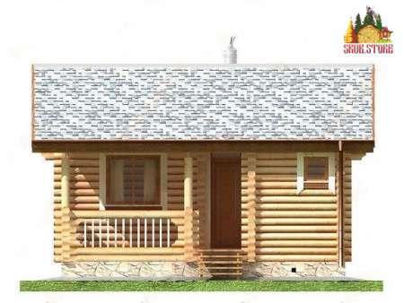 Сруб одноэтажной бани 22 кв.м