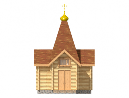 Часовня из ОЦ бревна 40,25 кв.м