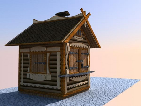 Ярмарочный домик из блок-хауса, 4,85 м2