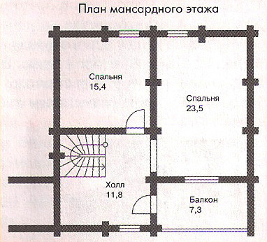 Сруб дома 111 м2
