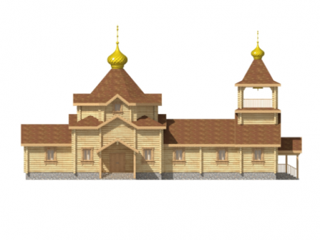 Деревянная церковь из бревна 197,2 кв.м