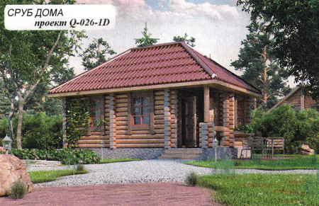 Сруб бани 26 кв.м, 6.5х4 м