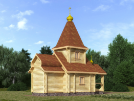 Православная церковь из бревна 61,92 кв.м