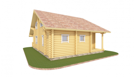 Сруб дома 10х11 м (+3 м терраса) из рубленного бревна (197 кв.м)