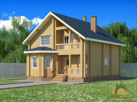 Дом из профилированного бруса 12х10.5, 162 м2 с мансардой