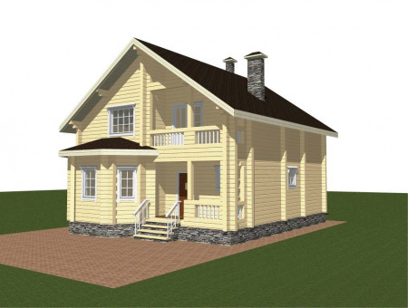 Дом из профилированного бруса 12х10.5, 162 м2 с мансардой