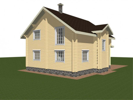 Дом из профилированного бруса 12х10.5, 162 м2 с мансардой